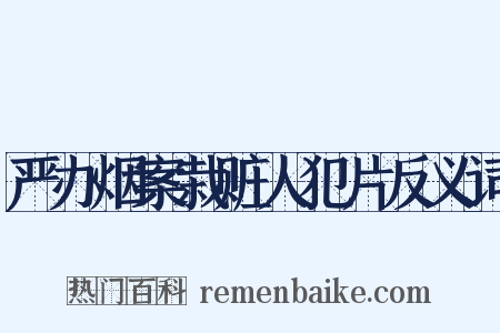 严办烟案栽赃人犯片反义词是什么意思的图片
